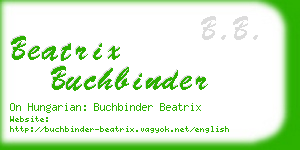 beatrix buchbinder business card
